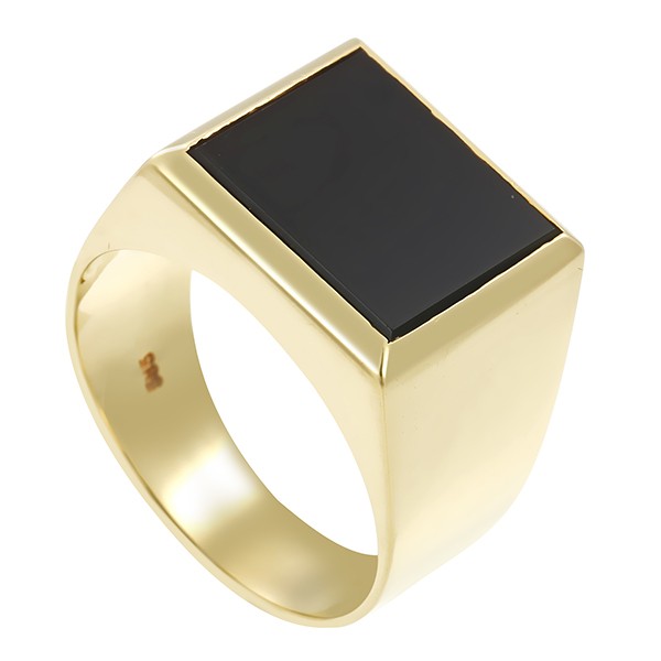 Ring, 14K, Gelbgold, Onyx Detailbild #1