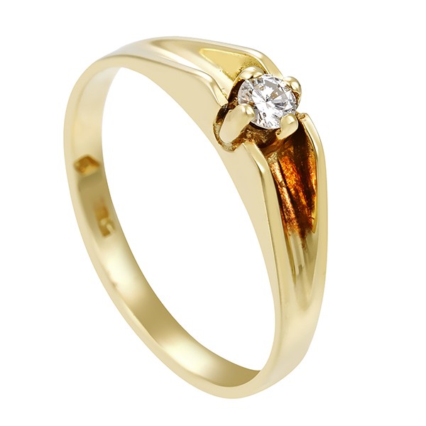 Ring, 14K, Gelbgold, Brillant Detailbild #1