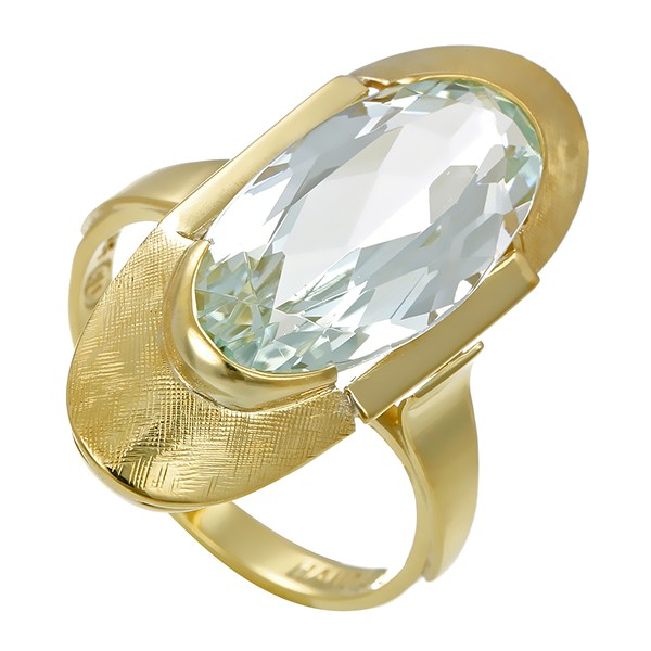 Ring, 14K, Gelbgold, Beryll Detailbild #1