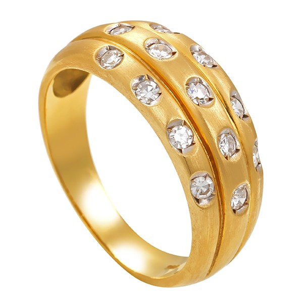 Diamantring, 18K, Gelbgold Detailbild #1