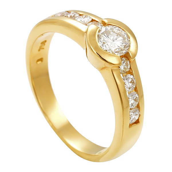 Brillantring, 18K, Gelbgold, 0,64ct Detailbild #1