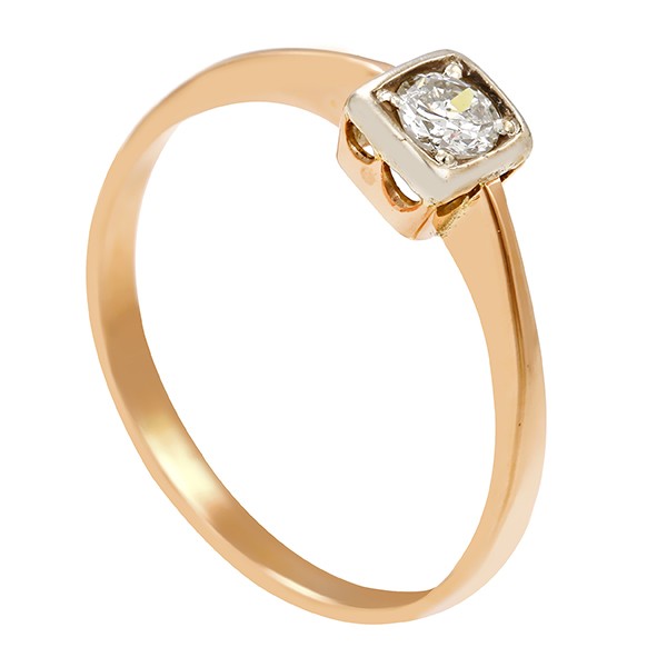 Diamantring, 14K, Weiß-/Rotgold, Diamant 0,30 ct Detailbild #1