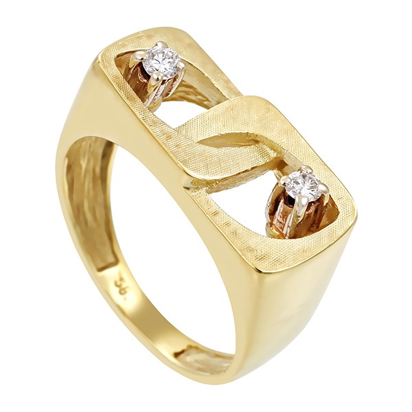 Ring, 14K, Gelbgold, Brillanten Detailbild #1