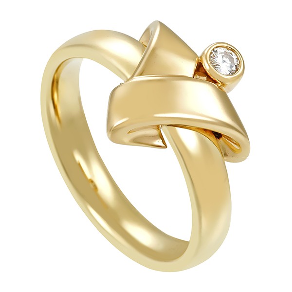 Diamantring, 14K, Gelbgold, Brillant(en) 0,08ct Detailbild #1