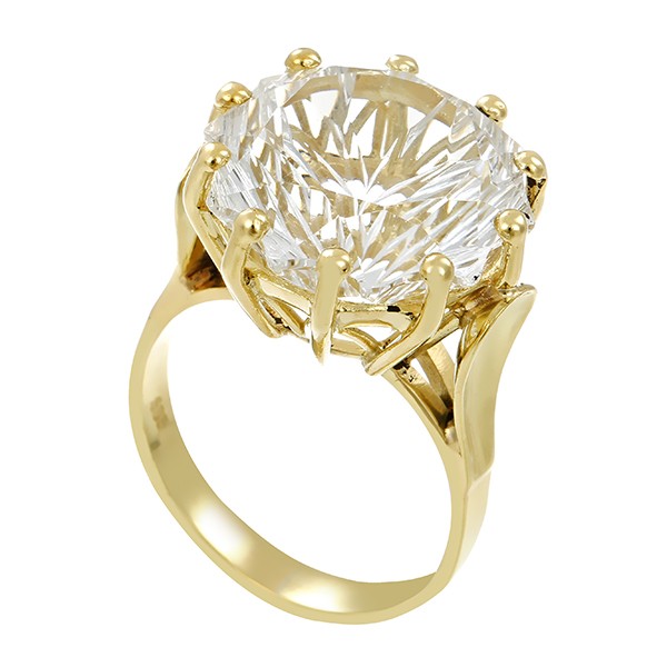 Ring, 14K, Gelbgold, Bergkristall Detailbild #1