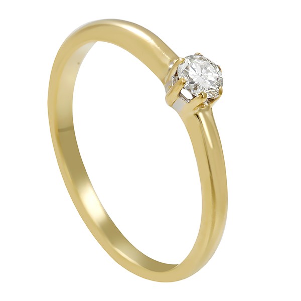 Diamantring, 14K, Gelbgold, Brillant 0,20 ct Detailbild #1