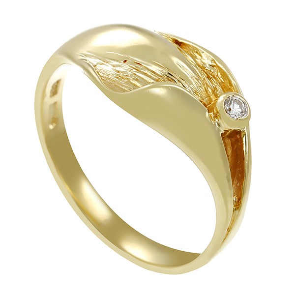 Diamantring, 14K, Gelbgold, Brillant Detailbild #1