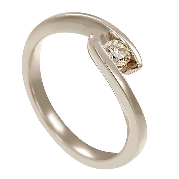 Brillantring, 14K, Weißgold, ca. 0,18ct Detailbild #1