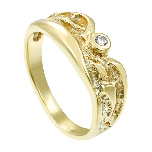 Ring, 14k, Gelbgold, Brillant Detailbild #1