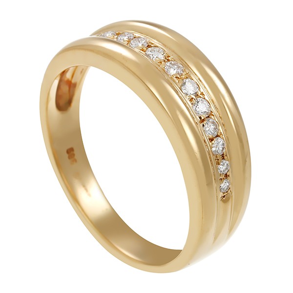 Diamantring, 14K, Gelbgold, Brillanten 0,21 ct Detailbild #1