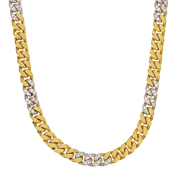 Collier, 18K, Gelb-/Weißgold, Brillant Detailbild #1