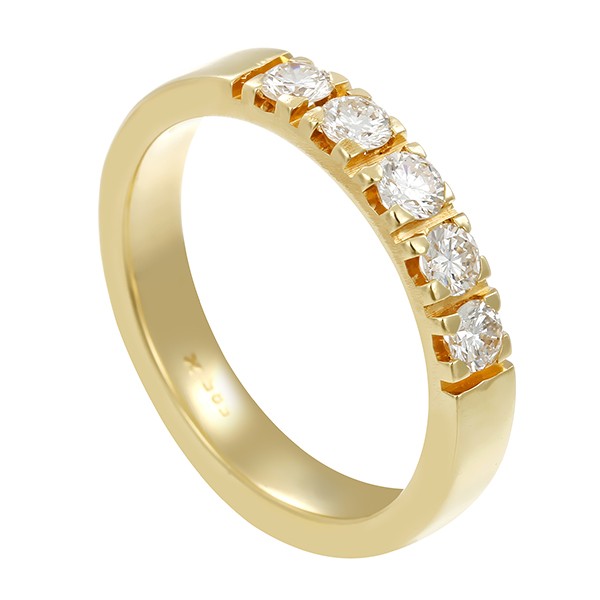 Diamantring, 14K, Gelbgold, Brillanten Detailbild #1