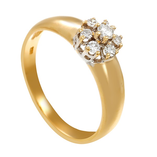 Ring, 14K, Gelbgold, Brillant, Diamanten Detailbild #1