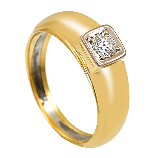 Ring, 14K, Gelb-/Weißgold, Brillant Detailbild #1