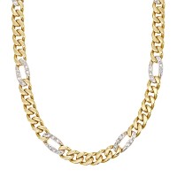 Collier, 14K, Gelbgold, Weißgold, Diamanten Detailbild #1