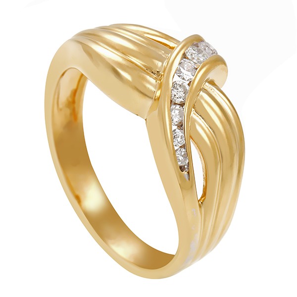 Diamantring, 14K, Gelbgold, Brillant Detailbild #1