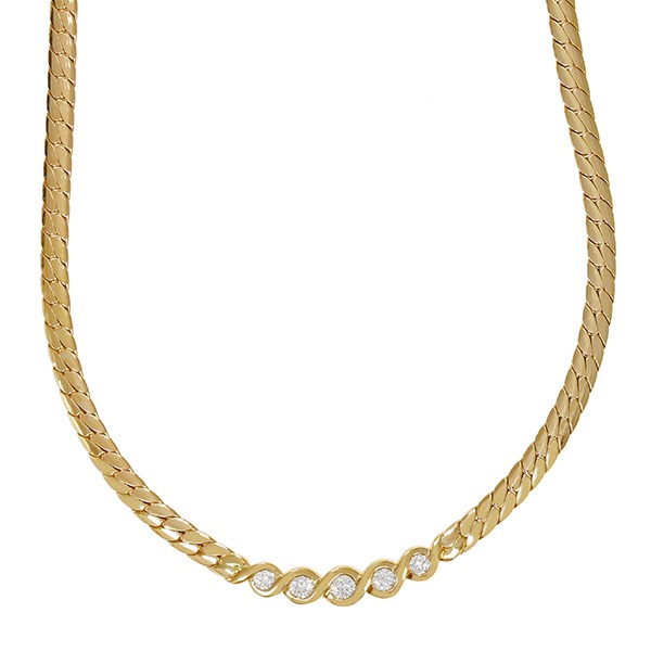 Collier, 14K, Gelbgold, Brillanten 0,50 ct Detailbild #1