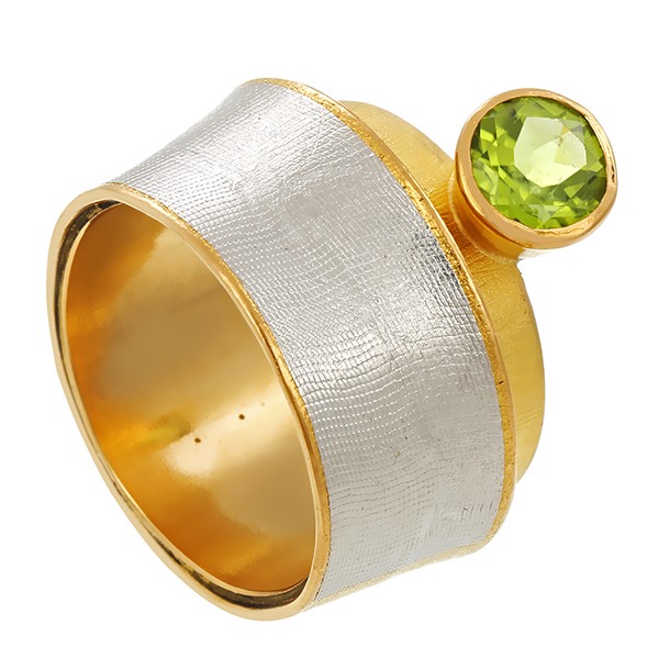 Ring, 18K, Gelb-/Weißgold, Peridot Detailbild #1