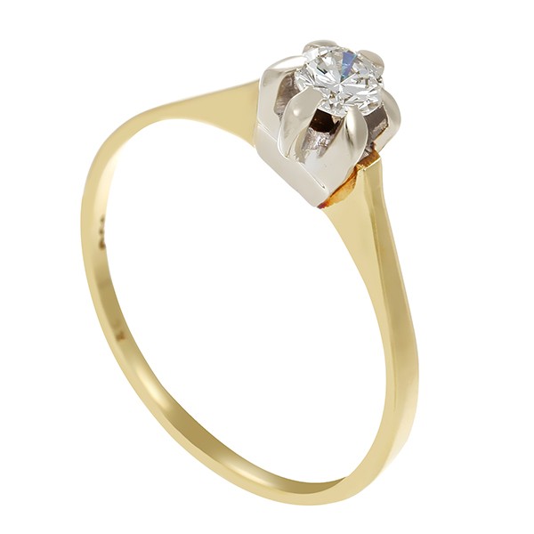 Diamantring, 14K, Gelb-/Weißgold, Brillant 0,23 ct Detailbild #1