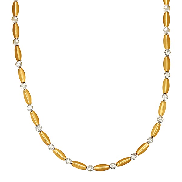 Collier, 18K, Gelb-/Weißgold, Brillanten 0,70 ct Detailbild #1