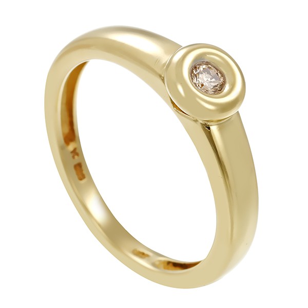 Diamantring, 14K, Gelbgold, Brillant Detailbild #1