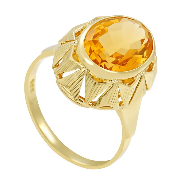 Ring, 14k, Gelbgold, Citrin Detailbild #1