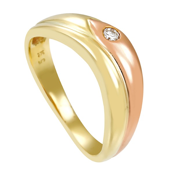 Diamantring, 14K, Rot-/Gelbgold, Brillant Detailbild #1