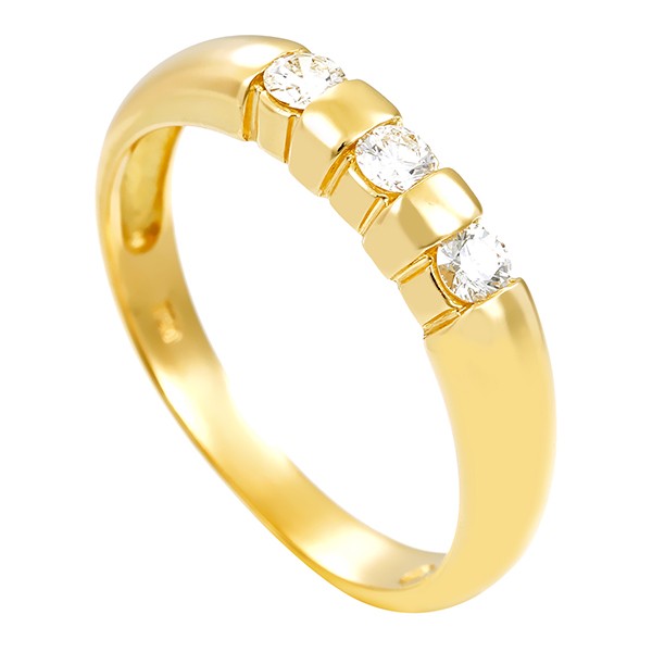 Diamantring, 18K, Gelbgold, Diamanten Detailbild #1