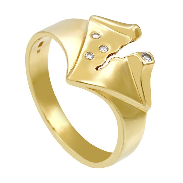 Diamantring, 14K, Gelbgold, Brillanten Detailbild #1