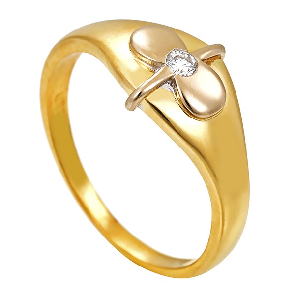 Ring, 18K, Gelb-/Weißgold, Brillant Detailbild #1