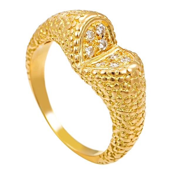 Damenring, 18K, Gelbgold, Diamanten Detailbild #1