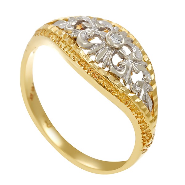 Ring, 18K, Gelb-/Weißgold, Diamant, U56 Detailbild #1