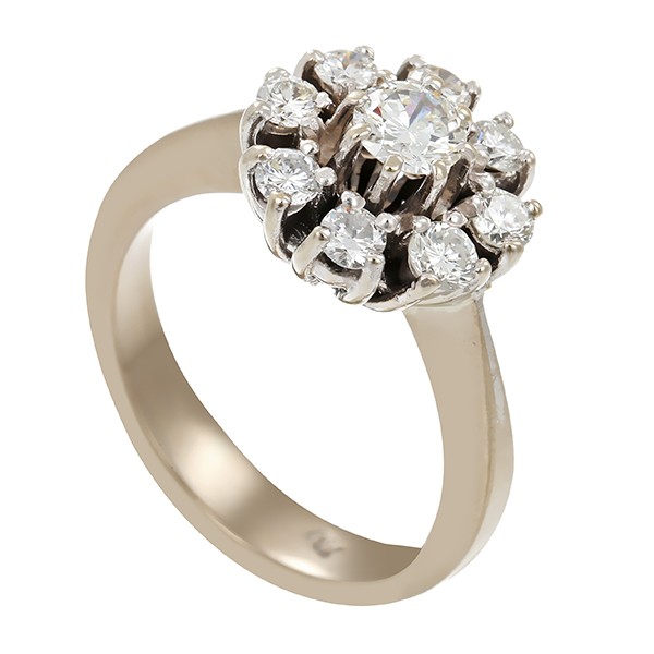 Diamantring, 18K, Weißgold, Brillant 0,86 ct Detailbild #1