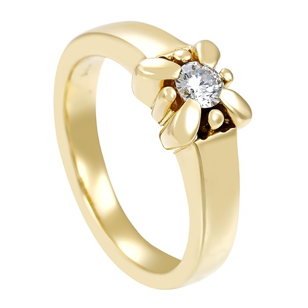 Diamantring, 14K, Gelbgold , Brillant Detailbild #1