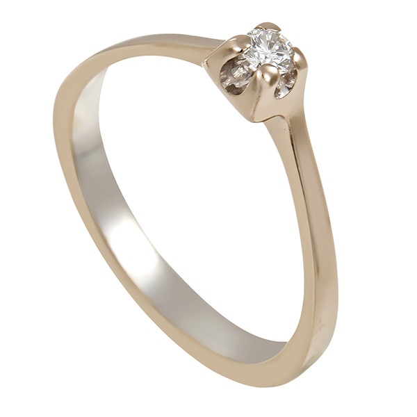 Brillantring, 18K, Weißgold, ca 0,09 ct Detailbild #1