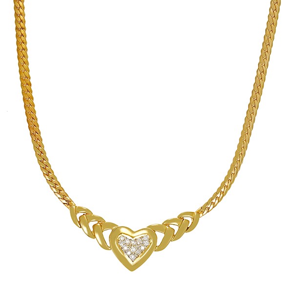 Collier, 14K, Gelbgold, Diamanten Detailbild #1