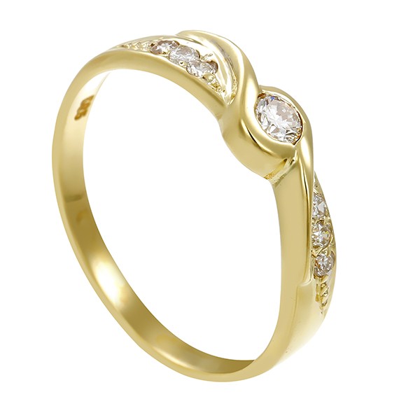 Diamantring, 14K, Gelbgold, Brillanten Detailbild #1