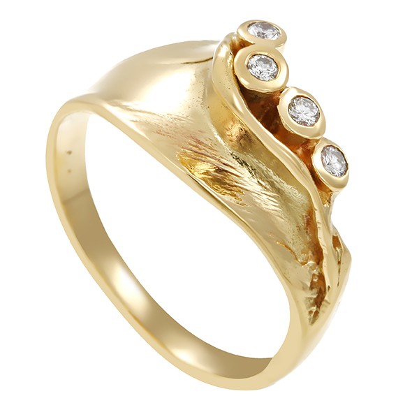 Ring, 14K, Gelbgold, Brillanten Detailbild #1