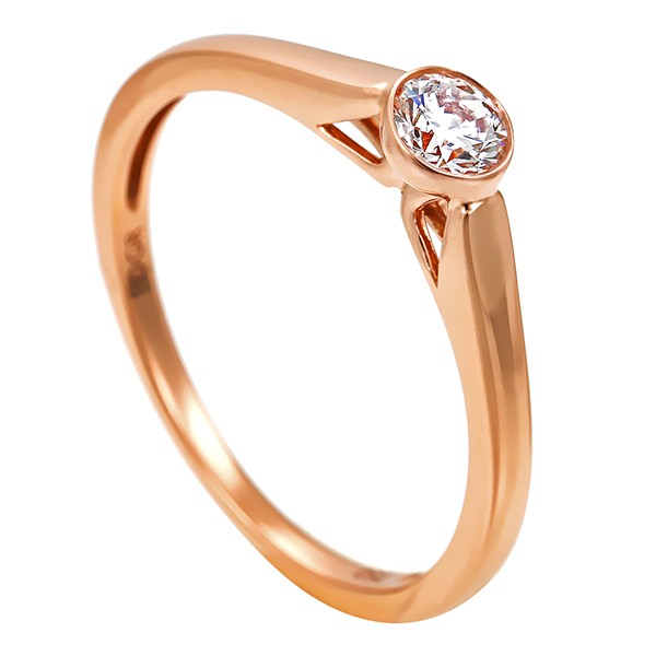 Diamantring, 18K, Rotgold, Brillant 0,25 ct Detailbild #1