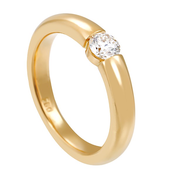 Diamantring, 18K, Gelbgold, Brillant 0,33ct Detailbild #1