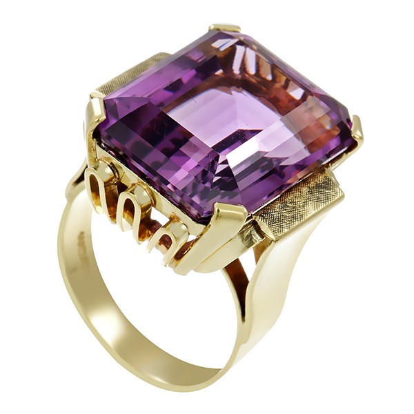 Ring, 14K, Gelbgold, Amethyst Detailbild #1