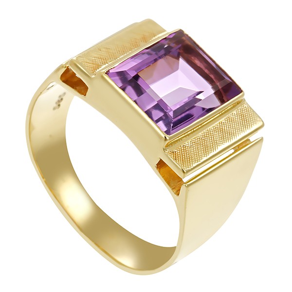 Ring, 14K, Gelbgold, Amethyst, U54 Detailbild #1