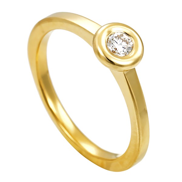 Diamantring, 14K, Gelbgold, Brillant 0,25ct Detailbild #1