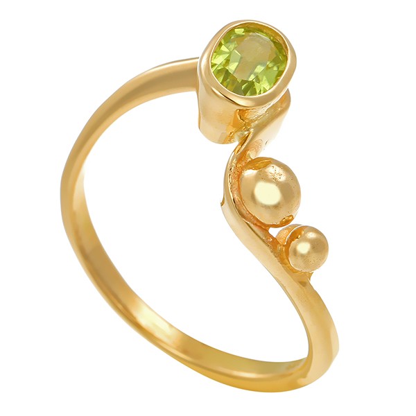 Ring, 14K, Gelbgold, Peridot Detailbild #1