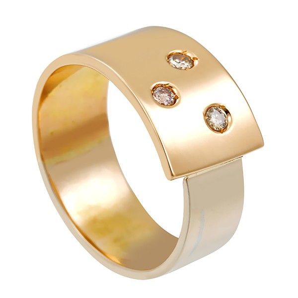 Diamantring, 18K, Gelbgold, Brillanten 0,15 ct Detailbild #1