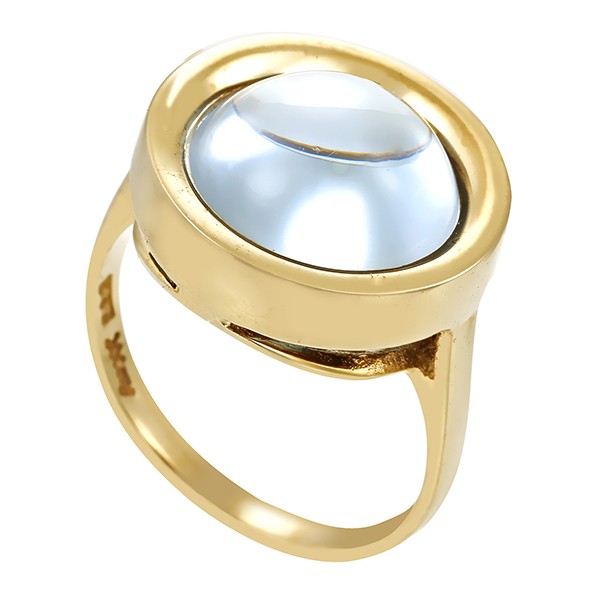 Ring, 8K, Gelbgold, synth. Spinell Detailbild #1