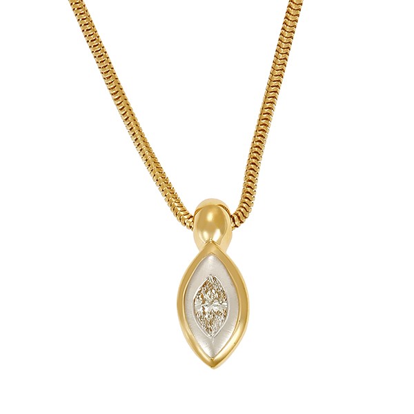 Collier, 14K, Gelb-/Weißgold, Diamant Detailbild #1