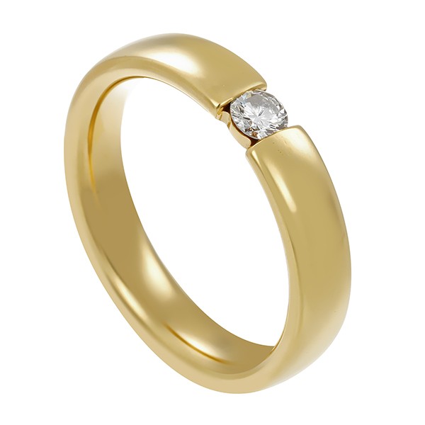 Diamantring, 14K, Gelbgold, Brillant 0,12 ct Detailbild #1