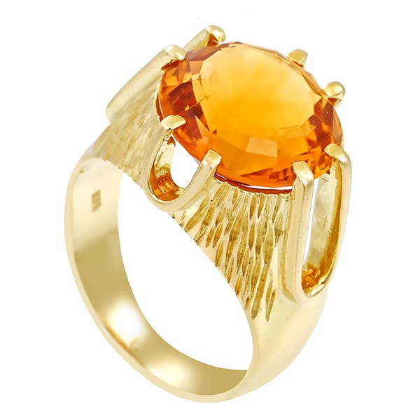 Ring, 14K, Gelbgold, Citrin Detailbild #1