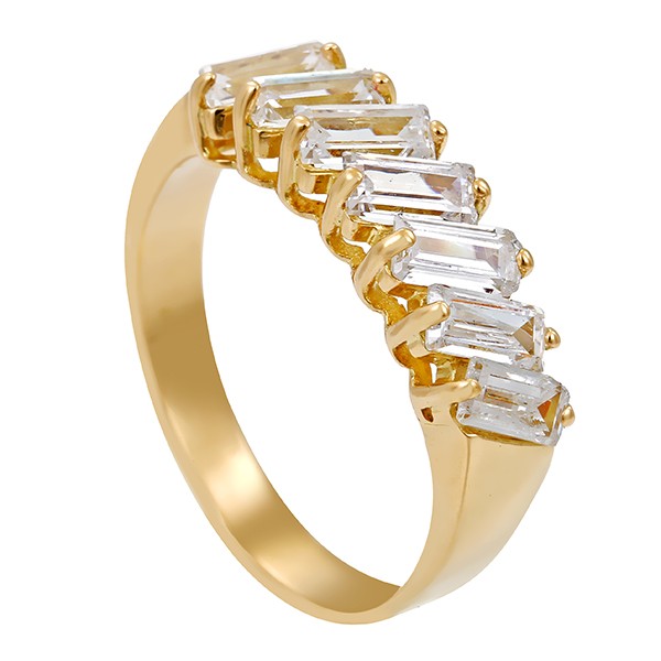 Ring, 14K, Gelbgold, Zirkonia Detailbild #1